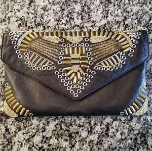 ASH Beaded Leather Clutch